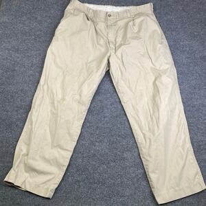 Filson Mens Pleated Chino Pants Khaki Tan Cotton Straight Leg Workwear 37x29